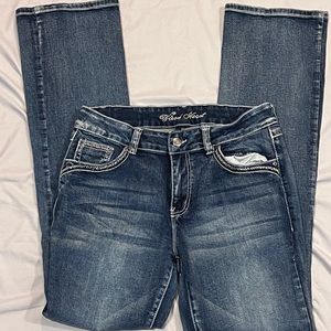 Wired heart boot cut jeans